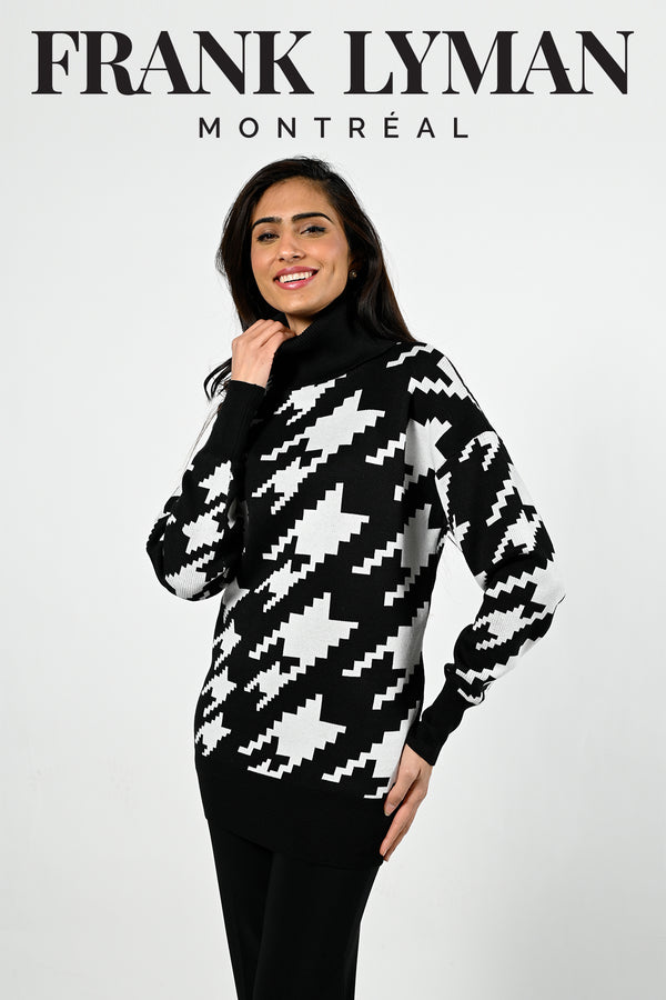 Frank Lyman Montreal Black-white Sweaters-Buy Frank Lyman Montreal Sweaters Online-Frank Lyman Montreal Online Shop-Online Sweater Shop