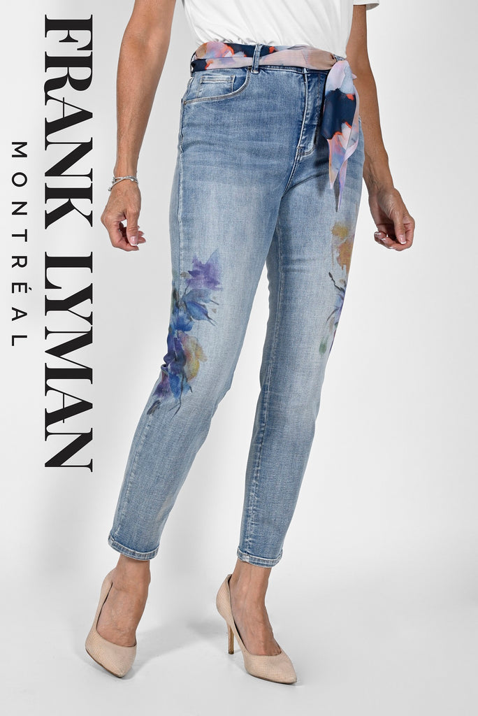 Buy Frank Lyman Montreal Jeans Online-Frank Lyman Montreal Jeans Online-Frank Lyman Montreal Blue Jeans-Women's Online Denim Shop-Frank Lyman Montreal Sequin Jeans
