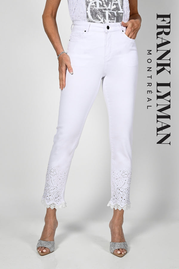 Frank Lyman Montreal White Jeans-Buy Frank Lyman Montreal Jeans Online-Frank Lyman Montreal Online Denim Shop-Women's Jeans-Women's Jeans Online Canada