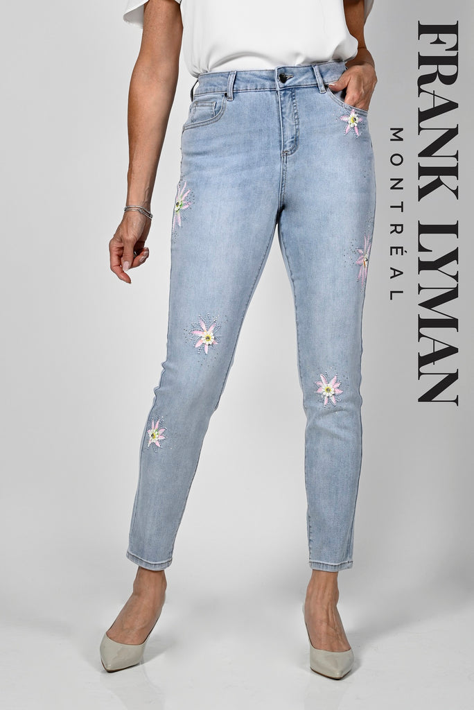 Frank Lyman Montreal Floral Jeans-Buy Frank Lyman Montreal Jeans Online-Frank Lyman Montreal Online Denim Shop