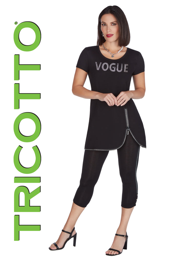 Tricotto Tunics-Buy Tricotto Tunics Online-Tricotto T-shirts-Tricotto Clothing Quebec-Tricotto Clothing Montreal-Tricotto Online Shop-Black Legging