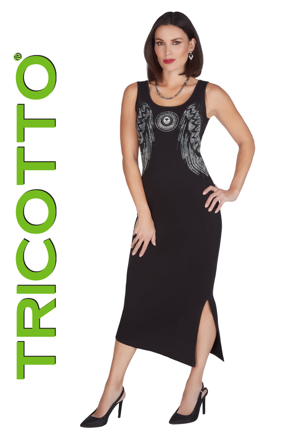 Tricotto Dresses-Tricotto Black Dresses-Tricotto Clothing Quebec-Tricotto Clothing Montreal-Tricotto Printemps 2022