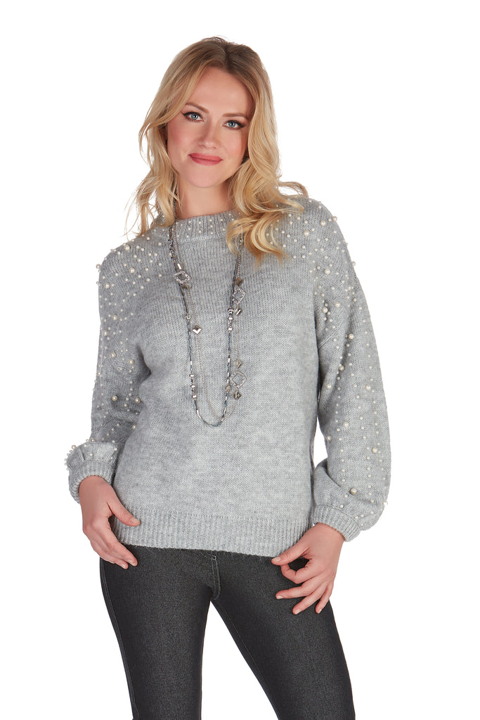 TRICOTTO SWEATERS-TRICOTTO PEARL SWEATER-PEARL SWEATERS-TRICOTTO FASHION ONLINE